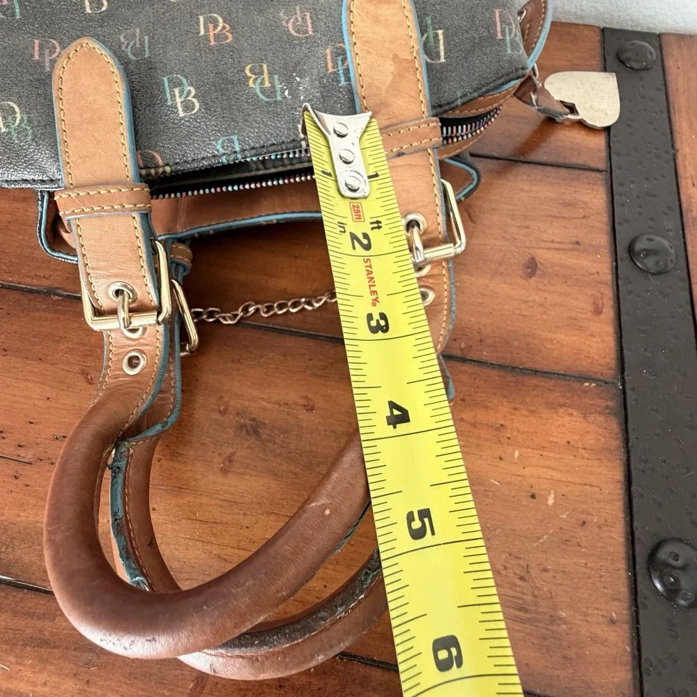Vintage Dooney And Small Hand Bag Monogram Colorful READ